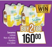 Savanna Lemon Non Alcoholic Handies-For 2 x 6 x 330ml