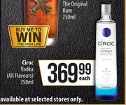 Ciroc Vodka-750ml Each