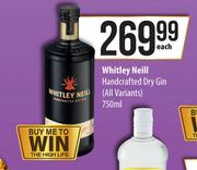 Whitley Neil Hand Crafted Dry Gin (All Variants)-750ml Each