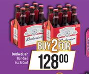 Budweiser Handies-For 2 x 6 x 330ml