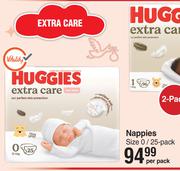 Huggies Extra Care Nappies Size 0/25 Pack-Per Pack