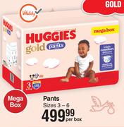 Huggies Gold Pants Mega Box Sizes 3-6-Per Box