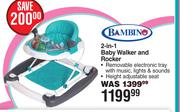 Bambino 2 In 1 Baby Walker & Rocker