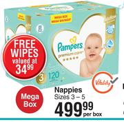 Pampers Nappies Mega Box Sizes 3-5-Per Box
