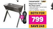 Megamaster Grill Plus Bic Mega Lighter-Both For