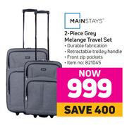 Mainstays 2 Piece Grey Melange Travel Set