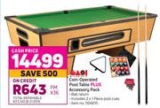 Easi Eight Coin Operated Pool Table Plus Accessory Pack