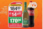 KWV 5 Year Old Brandy 750ml & Coca Cola 1L-Per Combo