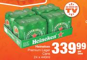 Heineken Premium Lager Cans-24 x 440ml Per Case