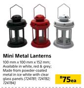 Mini Metal Lanterns-100mm x 100mm x 152mm Each