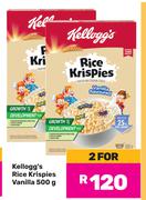 Kellogg's Rice Krispies (Vanilla)-For 2 x 500g