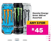 Monster Energy Drink Assorted-For Any 3 x 500ml