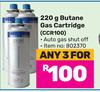 Cadac 220g Butane Gas Cartridge CCR100-For Any 3