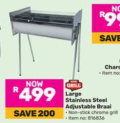 Expert Grill Large Stainless Steel Adjustable Braai
