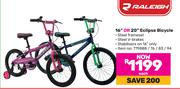 Raleigh 16" Or 20" Eclipse Bicycle-Each