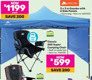 Ozark Trail 3 x 3m Gazebo With 2 Side Panels-Each