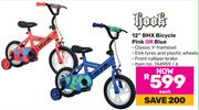 Hook 12" BMX Bicycle Pink Or Blue-Each
