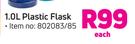 Mainstays 1.0Ltr Plastic Flask-Each