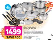 Always Home 21 Piece Stainless Steel Cookware Set With Lids-Per Set