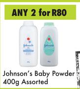 Johnson's Baby Powder Assorted-For Any 2 x 400g