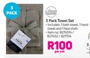 Always Home 3 Pack Towel Set-Per Set