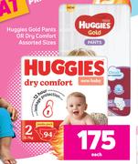 Huggies Gold Pants Or Dry Comfort (Assorted Sizes)-Each 
