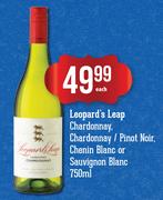Leopard's Leap Chardonnay, Chardonnay/Pinot Noir, Chenin Blanc Or Sauvignon Blanc-750ml Each