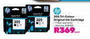 HP 305 Tri-Color Originsl Ink Cartridge-Each