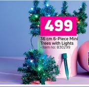 36cm 6 Piece Mini Trees With Lights