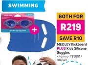 Medley Kickboard Plus Kids Silicone Goggles-For Both