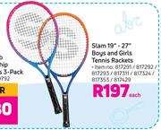 Slam 19"-27" Boys & Girls Tennis Rackets-Each