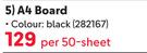 Butterfly A4 Black Board 282167-Per 50-Sheet