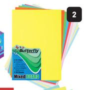 Butterfly Mixed Colours A4 Board 276779-Per 50-Sheet