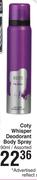 Coty Whisper Deodorant Body Spray Assorted-90ml
