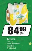 Savanna Lemon Non Alcoholic Handies-6 x 330ml Per Pack