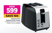 Meiger Geneva 2 Slice Stainless Steel Toaster