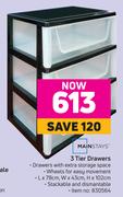Mainstays 3 Tier Drawers
