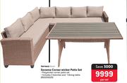 Terrace Leisure Savanna Corner Wicker Patio Set-Per Set