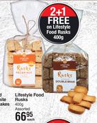 Lifestyle Food Rusks Assorted-400g Each