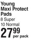 Kotex Young Maxi Protect Pads-Per Pack