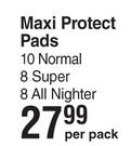 Kotex  Maxi Protect Pads-Per Pack