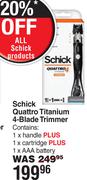 Schick Quattro Titanium 4-Blade Trimmer