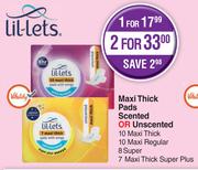 Lil-Lets Maxi Thick Pads (Scented Or Unscented)-For 2