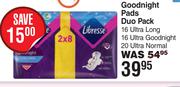 Libresse Goodnight Pads Duo Pack