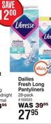 Libresse Dailies Fresh Long Pantyliners-28 Pack