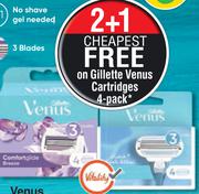 Gillette Venus Smooth 3-Blade Cartridges (4 Pack)-Per Pack