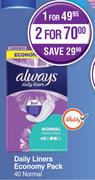 Always Daily Liners Economy Pack-For 2