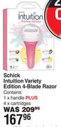 Schick Intuition Variety Edition 4-Blade Razor