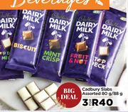 Cadbury Slabs Assorted-For 3 x 80g/88g