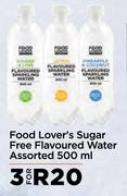 Food Lover's Sugar Free Flavoured Water Assorted-For 3 x 500ml